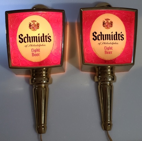 Schmidts Beer Lighted Sign Set