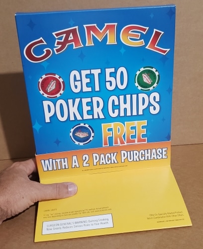 Camel Cigarettes Poker Chips Display