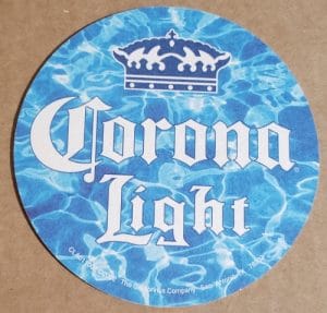 Corona Light Beer Coaster corona light beer coaster Corona Light Beer Coaster coronalightcoaster2002rear 300x287