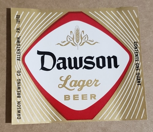 Dawson Lager Beer Label