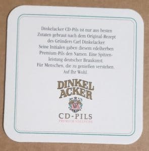 Dinkel Acker Beer Coaster dinkel acker beer coaster Dinkel Acker Beer Coaster dinkelakercdpilscoasterrear 295x300