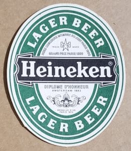 Heineken Lager Beer Coaster heineken lager beer coaster Heineken Lager Beer Coaster heinekenlagerbeercoaster 261x300