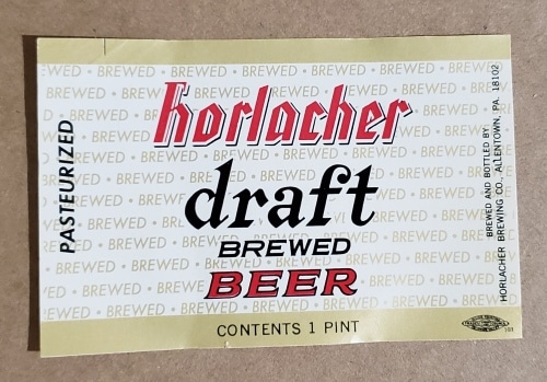 Horlacher Draft Beer Label