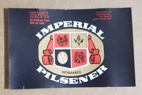 Hofbrau Imperial Pilsener Beer Label