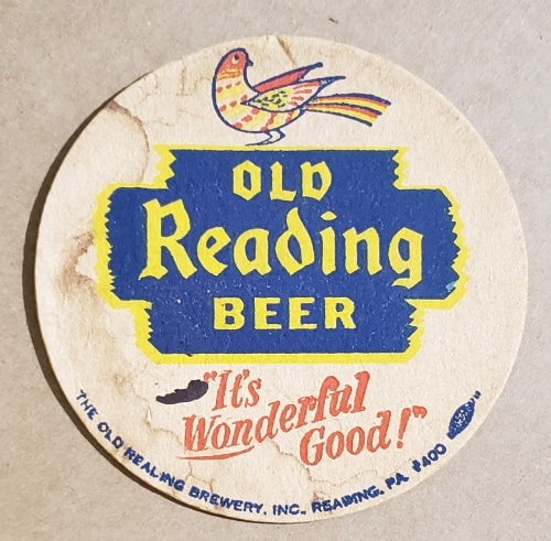 Old Reading Beer Coaster