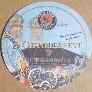Paulaner Beer Oktoberfest Coaster