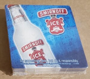 Smirnoff Ice Malt Coaster smirnoff ice malt coaster Smirnoff Ice Malt Coaster smirnofficecoaster2001sleeve 300x263