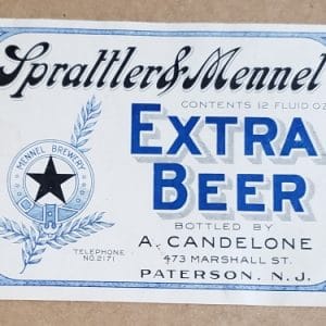 Sprattler Mennel Pre Pro Extra Beer Label