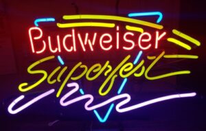 Budweiser Beer Superfest Neon Sign