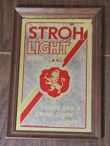 Stroh Light Beer Mirror