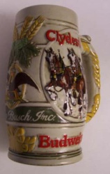 1983 Budweiser Holiday Beer Stein