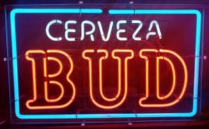 Budweiser Cerveza Neon Sign budweiser cerveza neon sign Budweiser Cerveza Neon Sign budcervezanos1980 300x185