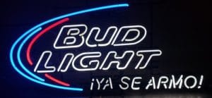 Bud Light Beer YA SE ARMO Neon Sign bud light beer ya se armo neon sign Bud Light Beer YA SE ARMO Neon Sign budlightiyasearmo2013 300x139
