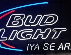 Bud Light Beer YA SE ARMO Neon Sign