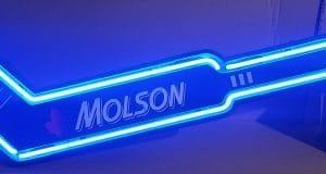 Molson Beer Hockey Neon Sign