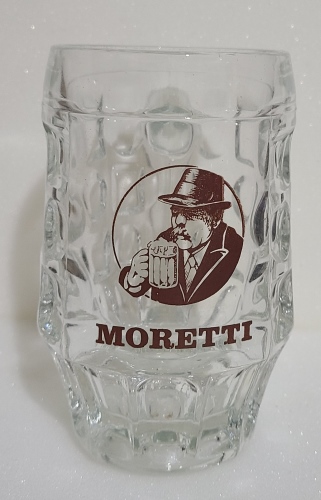Moretti Beer Man Glass Mug