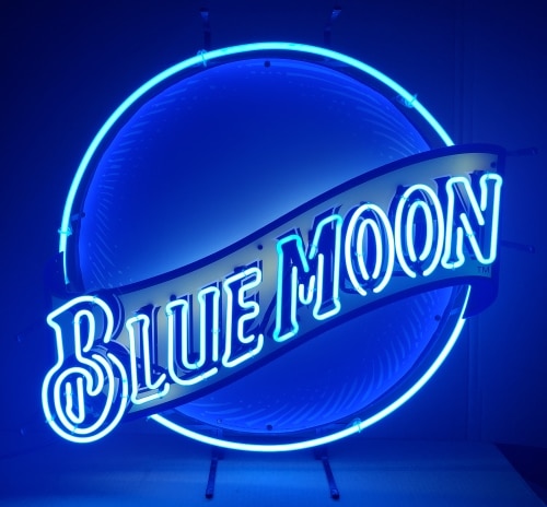 Blue Moon Beer Neon Sign