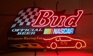 coors light nascar neon sign