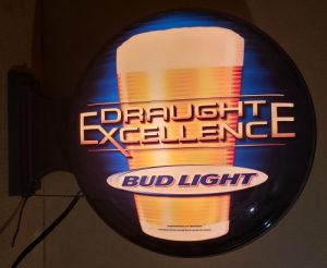 budweiser bud light beer pub sign Budweiser Bud Light Beer Pub Sign budweiserbudlightdraughtexcellencepublight2008 300x246