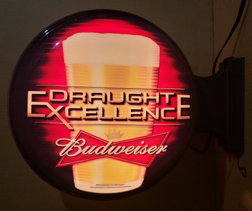 Budweiser Bud Light Beer Pub Sign