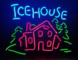 Icehouse Beer Cabin Neon Sign [object object] My Beer Sign Collection &#8211; Not for sale but can be bought&#8230; icehousecabin1998 e1707744381576