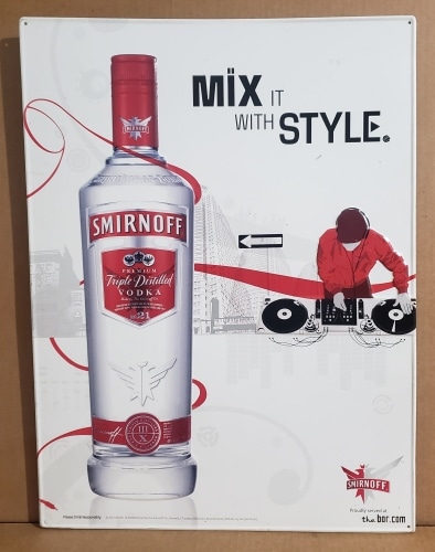 Smirnoff Vodka Tin Sign