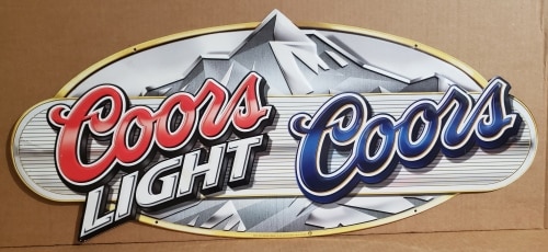 Coors Light Coors Beer Tin Sign