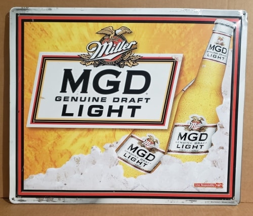 Miller Genuine Draft Light Beer Tin Sign
