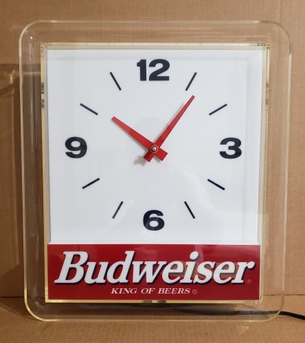 Budweiser Beer Clock Light