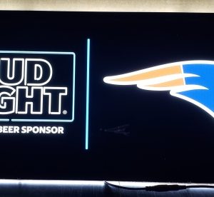 Bud Light Beer NFL Patriots LED Sign