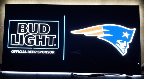Bud Light Beer NFL Patriots LED Sign
