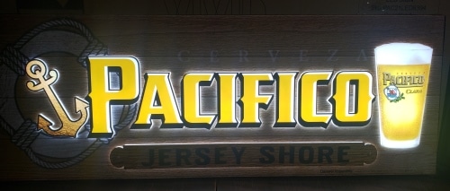Pacifico Clara Beer Jersey Shore LED Sign