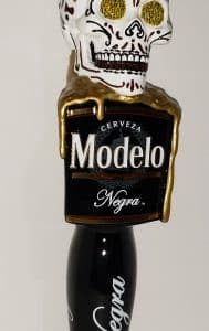 Modelo Negra Cerveza Sugar Skull Tap Handle