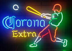 Corona Extra Beer Baseball Neon Sign [object object] My Beer Sign Collection &#8211; Not for sale but can be bought&#8230; coronaextrabaseballplayer2004 e1694029516175
