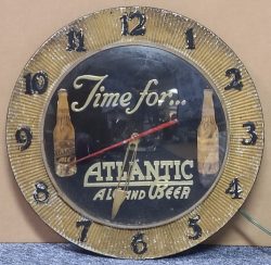 Atlantic Ale & Beer Clock [object object] My Beer Sign Collection &#8211; Not for sale but can be bought&#8230; atlanticaleandbeerclock e1686919732484