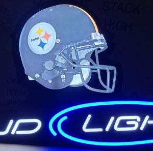 Bud Light Beer NFL Steelers LED Sign