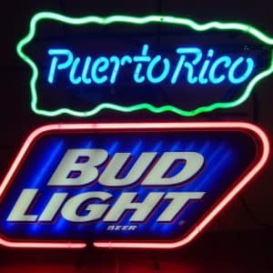 Bud Light Beer Puerto Rico Neon Sign