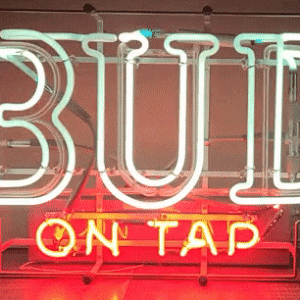 Budweiser Beer On Tap Sequencing Neon Sign