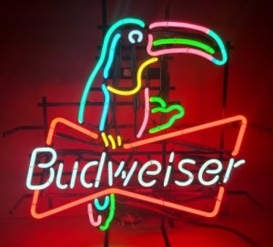 Budweiser Beer Toucan Neon Sign budweiser beer neon sign tube Budweiser Beer Neon Sign Tube budweisertoucan1995 300x271