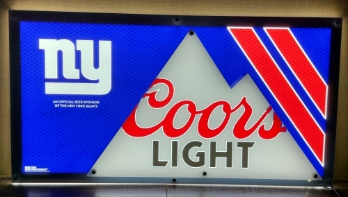 Coors Light Beer NFL Giants LED Sign