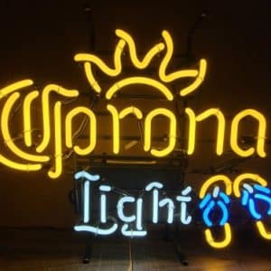 Corona Light Beer Flip Flops Neon Sign