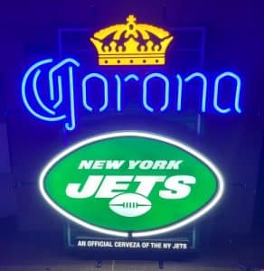 Corona Beer NFL Jets LED Sign corona beer nfl jets led sign Corona Beer NFL Jets LED Sign coronanyjetsled2018nib 292x300