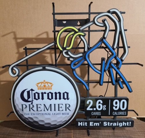 corona premier neon sign