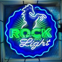 Rolling Rock Light Beer Neon Sign [object object] My Beer Sign Collection &#8211; Not for sale but can be bought&#8230; rollingrocklighthorse2008 e1761050284856