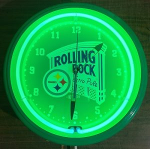 Rolling Rock Beer NFL Steelers Neon Clock rolling rock beer nfl steelers neon clock Rolling Rock Beer NFL Steelers Neon Clock rollingrocknflsteelersclocknib 300x298