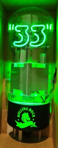 Rolling Rock Beer Vac Tube Neon Sign [object object] My Beer Sign Collection – Not for sale but can be bought… rollingrockvactube2006