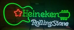 Heineken Beer Rolling Stone Guitar Neon Sign [object object] My Beer Sign Collection &#8211; Not for sale but can be bought&#8230; heinekenrollingstoneguitar2006 e1762100809802