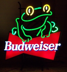[object object] My Beer Sign Collection &#8211; Not for sale but can be bought&#8230; budweiserfrogpanel