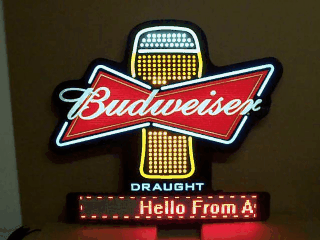 [object object] My Beer Sign Collection &#8211; Not for sale but can be bought&#8230; budweiserledmessageboard2012