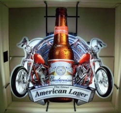 [object object] My Beer Sign Collection &#8211; Not for sale but can be bought&#8230; budweisermotorcyclepanel
